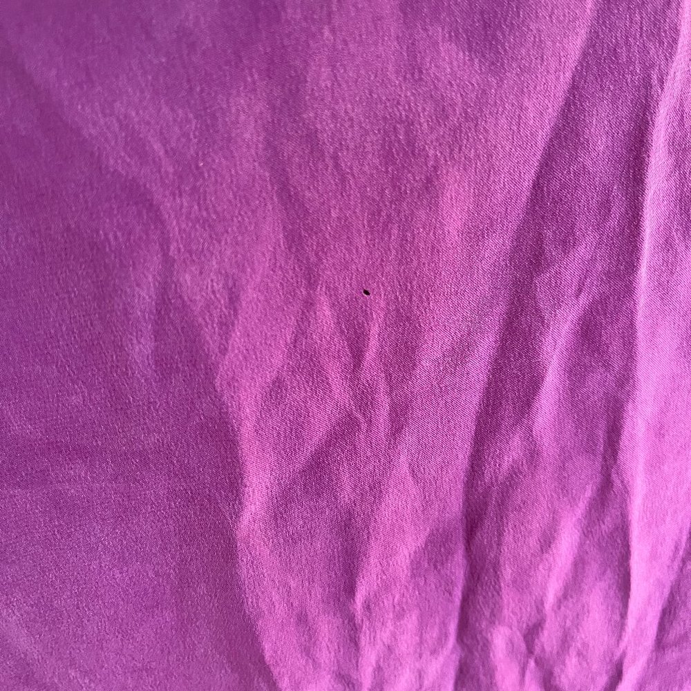 Vintage 100% Silk Purple Tie Top - Picture 3 of 3